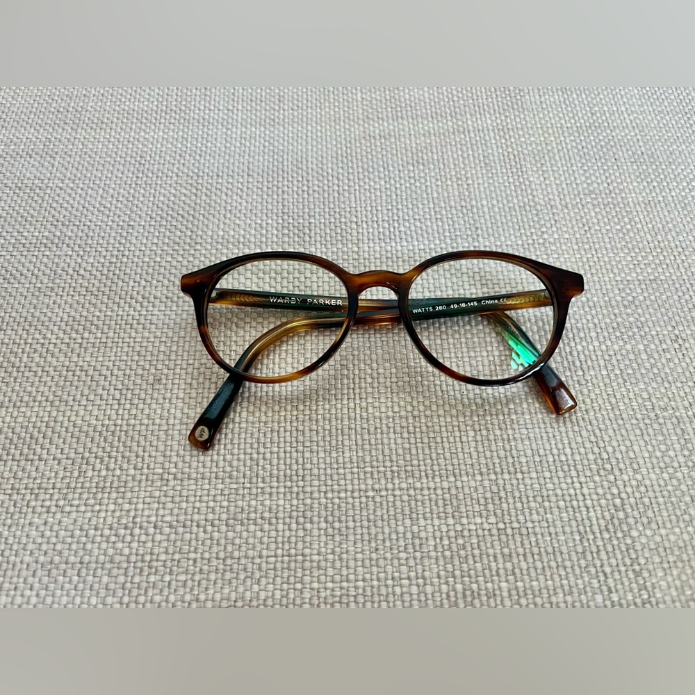 Warby Parker Round Tortoiseshell Optical Frames in Sugar Maple - Picture 2 of 9